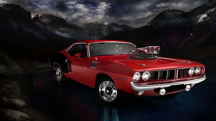 1971 Plymouth Cuda (red) #9