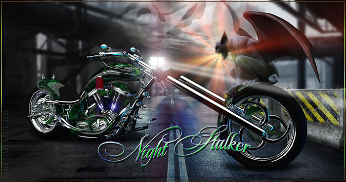 Night Stalker Custom Harley Davidson #13