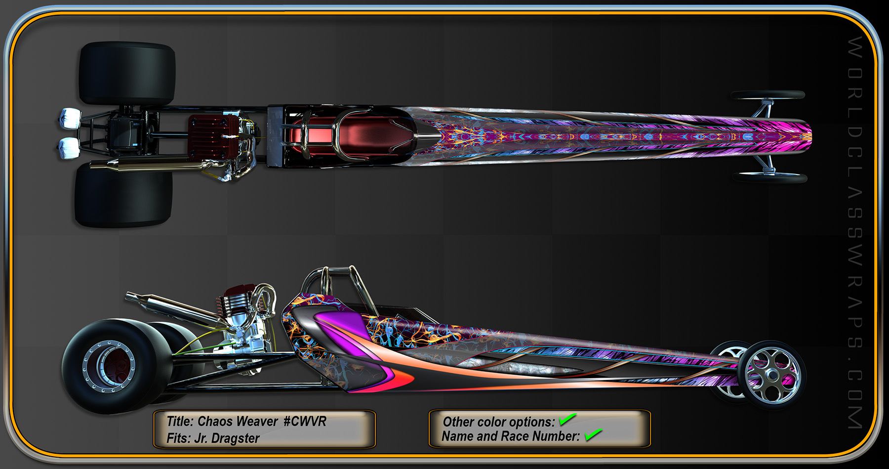 Chaos Weaver dragster graphics