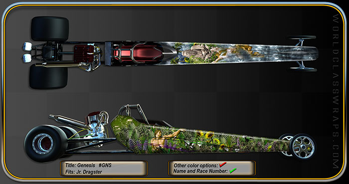 themed dragster series graphics