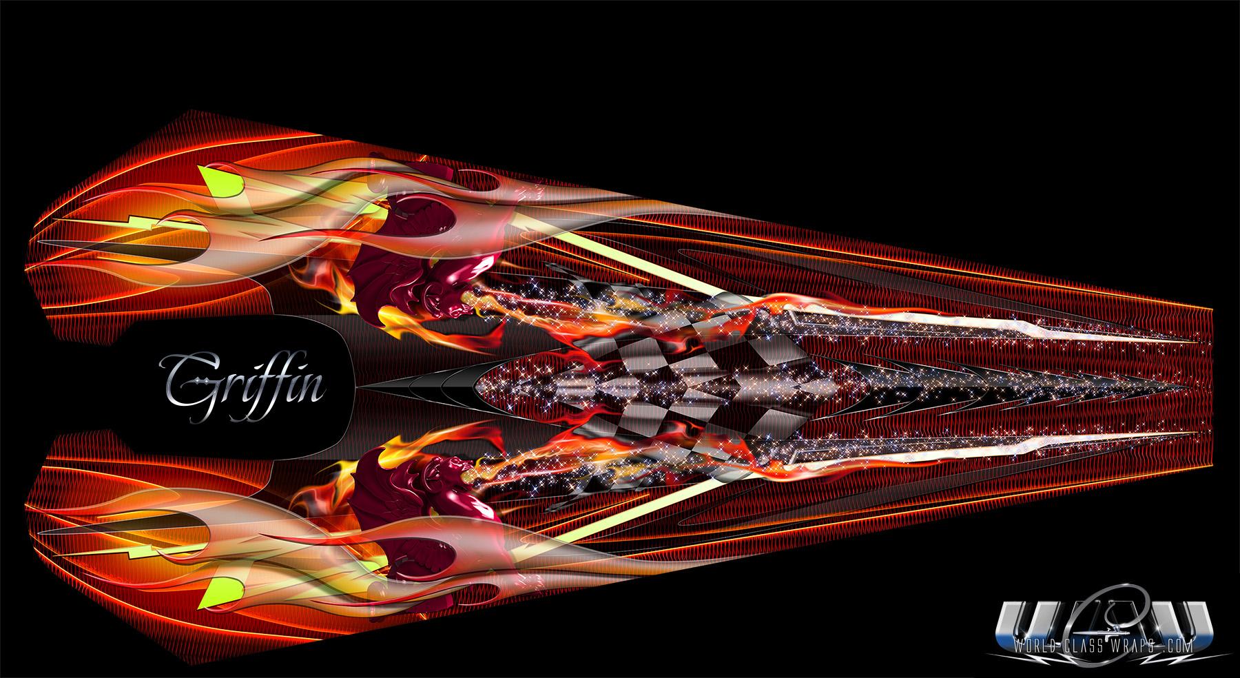 full dragster graphics wrap image
