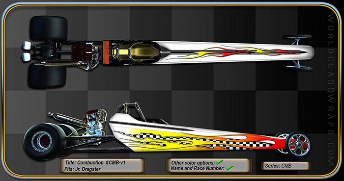 Combustion junior dragster graphic wrap