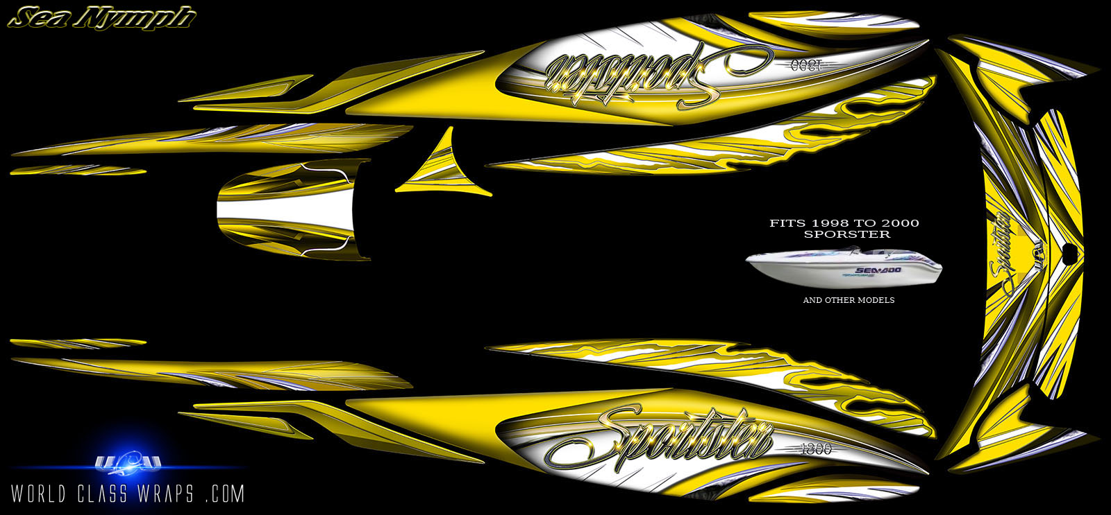 seadoo sporster sea nymph graphics for jet boat