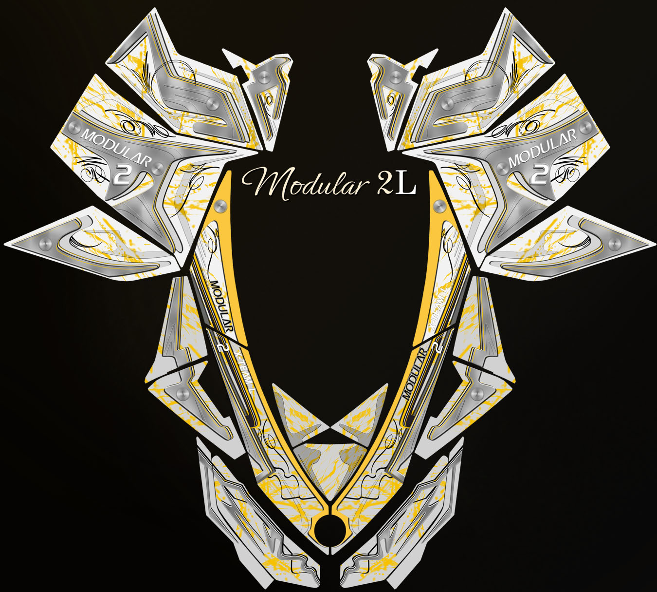modular 2l gold skidoo graphic